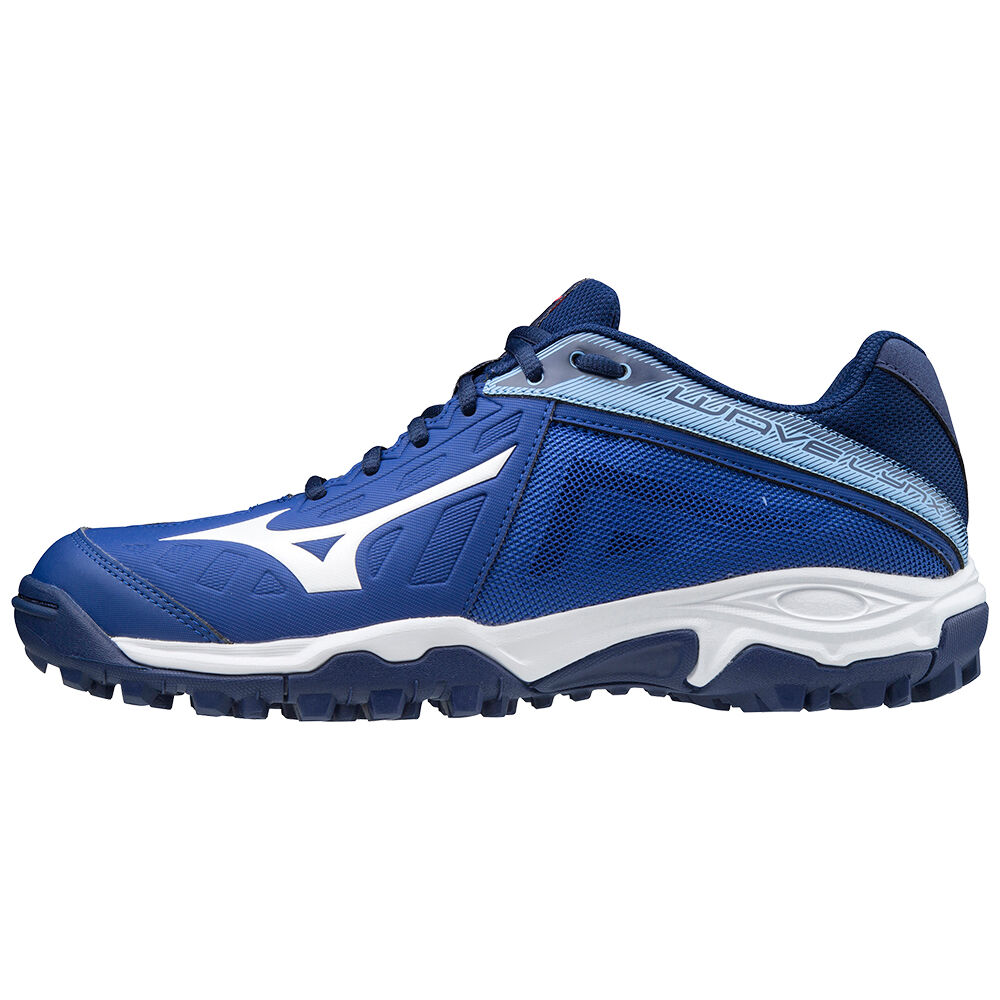 Mizuno Wave Lynx - Bayan Hokey Ayakkabısı - Siyah/Beyaz/Mavi Türkiye (OMIUNT-589)